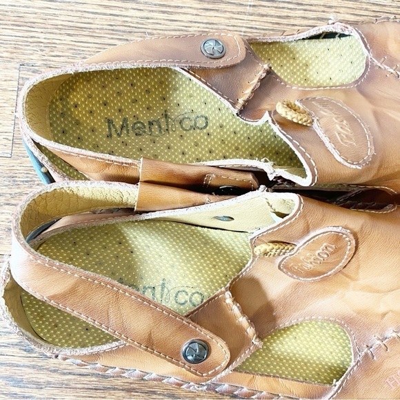 HSY Fashion Men's 100% Caoutchouc Leather Closed Toe Sandal Brown Size 47 - Picture 9 of 10